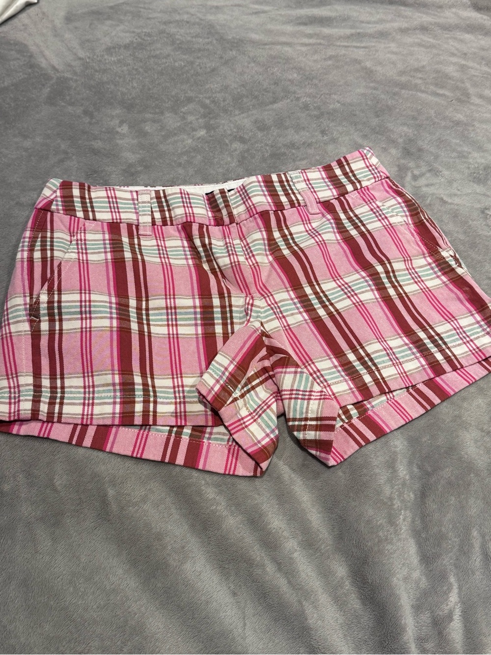 J. Crew Women’s Pink Plaid Cotton Shorts